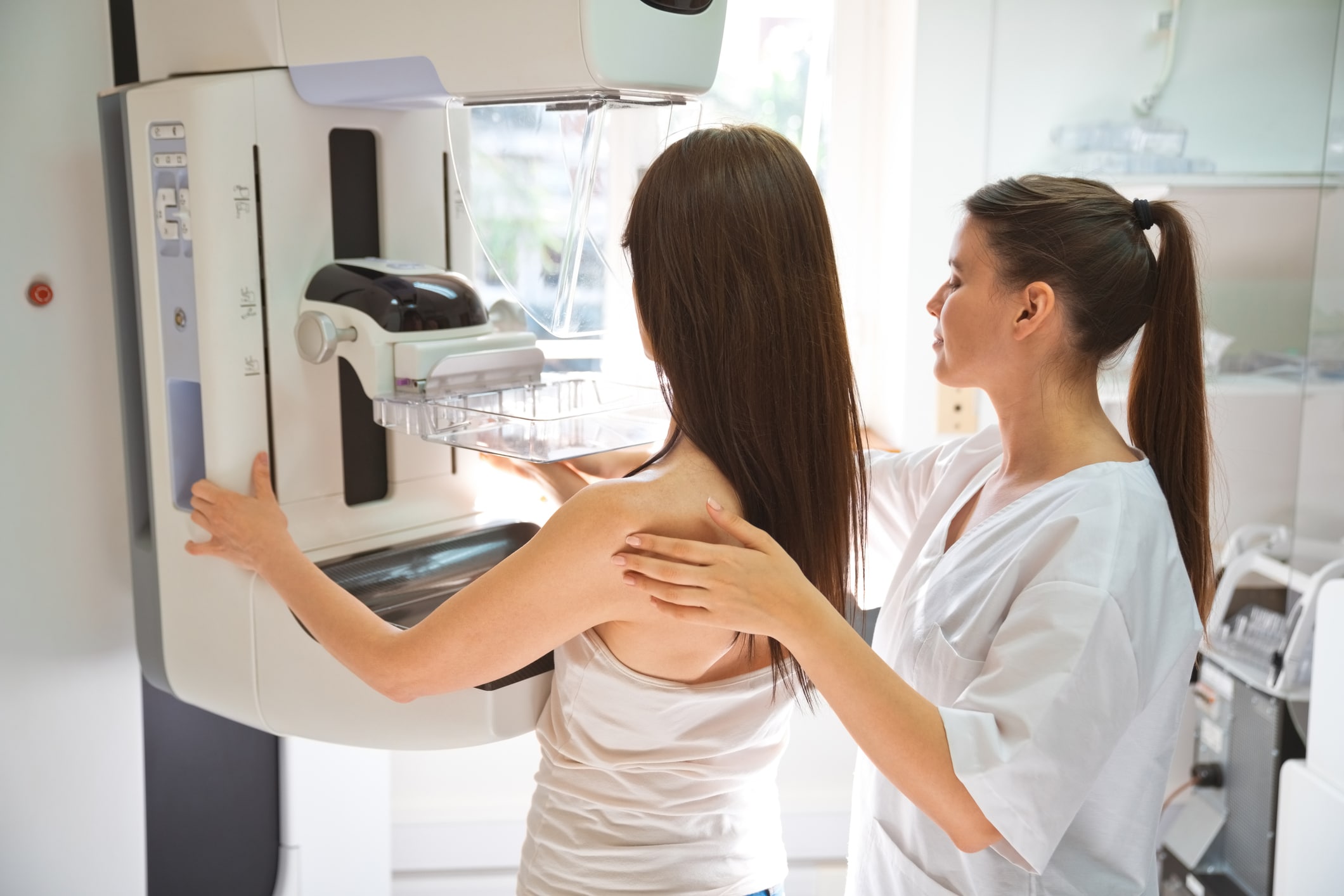 woman getting a breast exam